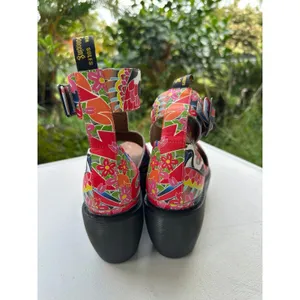 Rare Vintage Dr. Martens Bessie Psychedelic Tattoo Koi Wedge Platform Sandals 11 thumbnail 4