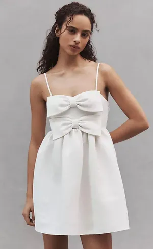 Anthropologie Dress Mini White thumbnail 1