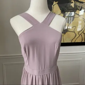 LuLu’s Air of Romance Dusty Lavendar Taupe Maxi Dress S thumbnail 3