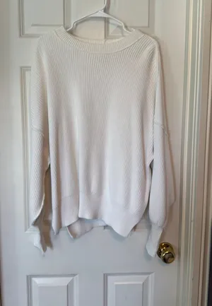 White aerie sweater thumbnail 1