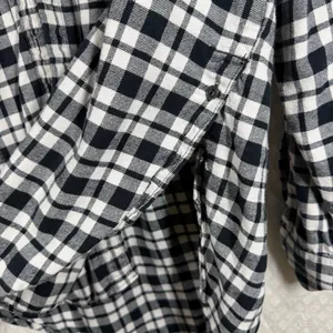 Madewell Black White Plaid Bridgeport Button Up‎ Flannel Top thumbnail 4