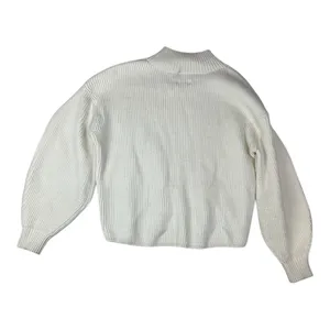 Maeve women's large white Ivory Knit Pullover balloon sleeve boho oversized thumbnail 9