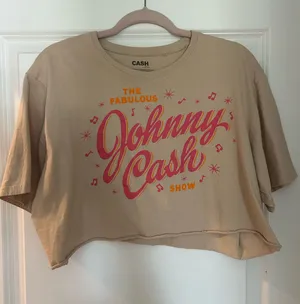 Johnny Cash Tee Tan Size XL thumbnail 1