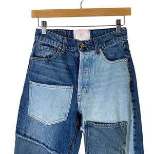 Revice‎ Denim Patchwork Jeans Womens Size 25 High Rise Straight Leg thumbnail 2