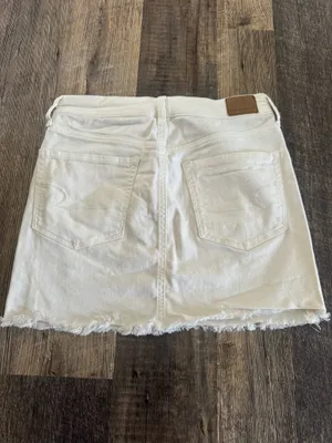 American eagle white jean skirt thumbnail 2