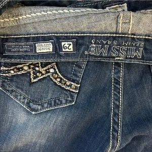 Miss‎ Me Easy Bootcut Rhinestone Embroidered Blue Jeans Size 29 thumbnail 7