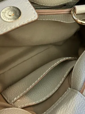 Nanette Lepore Almond Logo Junyper Mini Satchel Cream Handles & Strap NWT thumbnail 15