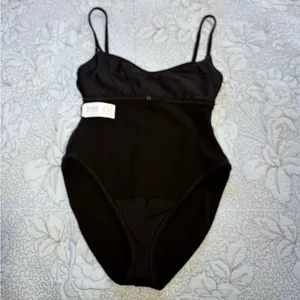 Vintage Oscar de la Renta Black White Bow One Piece Swimsuit Sz 14💛 thumbnail 6