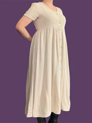 Vintage 90s Cream maxi dress. thumbnail 2