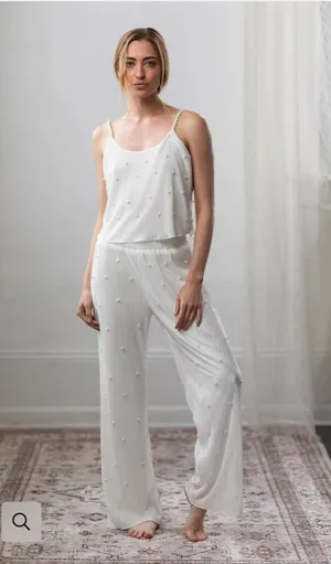 Pearly Bridal Pajamas White Size XL thumbnail 1