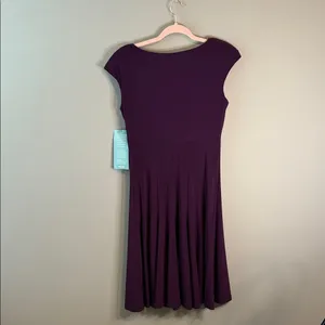 NWT American Living‎ Elegant Purple Plum Women's Dress 8 Empire Waist A-Line thumbnail 7
