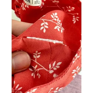 Abercrombie & Fitch Red White Floral Tie Back Bandana Crop Top Tank Top Size M thumbnail 5