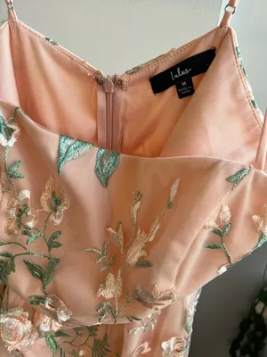 Lulus Budding Blossoms Blush Pink Floral Embroidered A-Line Maxi Dress thumbnail 7