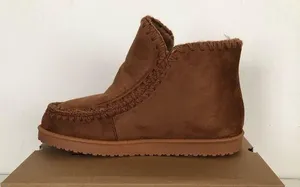 Pacific&Co PORTLAND BOOT COMPANY Size 10 Chestnut Womens Shearling Booties Faux Suede New thumbnail 1