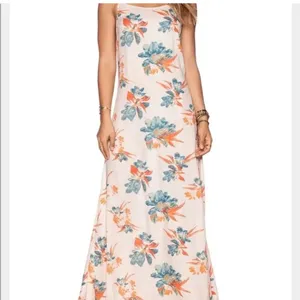 Free People Intimately Star Chasing Slip Maxi Dress in Hibiscus Combo‎ thumbnail 4