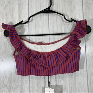 NEW Solid & Striped The Paloma Bikini Top Seersucker size S Small NWT thumbnail 5
