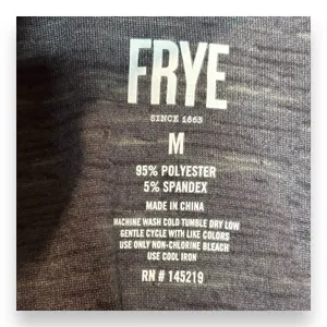 Frye Men's Heathered Notched Collar Premium Pajama Loungewear Top Size‎ M Black thumbnail 3