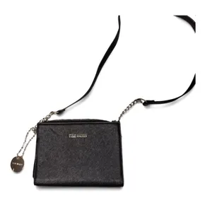 Steve Madden Black Crossbody Bag Chain Strap Flap Wallet Purse Faux Leather thumbnail 1