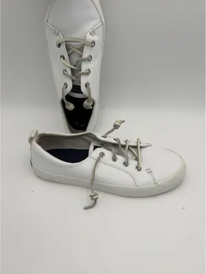 Sperry Woman’s 8.5 White Leather Casual Sneakers thumbnail 6