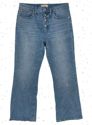 Madewell Cali Demi-Boot Blue Jeans Light Denim High Waisted Button Fly Size 29 thumbnail 1