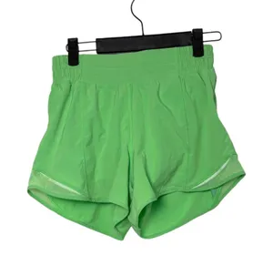 Lululemon Hotty Hot HR High Rise 4" Green Size 4 thumbnail 1