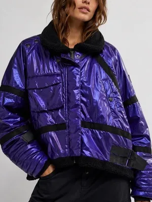 Free People Movement Vagabond Fleece Bomber Jacket thumbnail 1