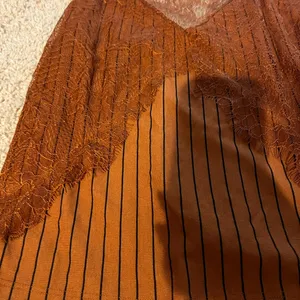ZARA Orange and black lace striped spaghetti strap top never worn thumbnail 4