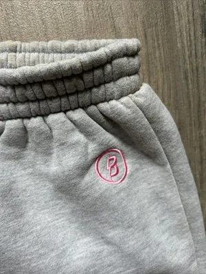 Light Gray Women's Fleece Joggers - Cozy Everyday Track Pants thumbnail 3
