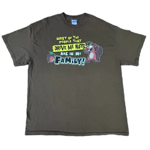 Vintage Drive Me Nuts Squirrel Brown Graphic Funny Humor Crazy Family T-shirt thumbnail 1