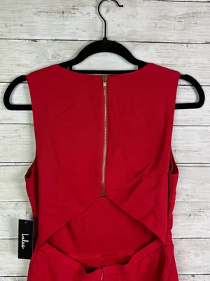 Lulus Just Us Red Skater Dress Size XS thumbnail 7