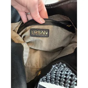 Urban Expressions Hobo Bag Large Black Woven Faux Leather Tote Purse thumbnail 4