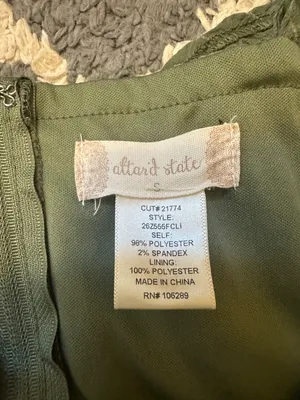 Altar'd State Olive Green Mini Dress thumbnail 3
