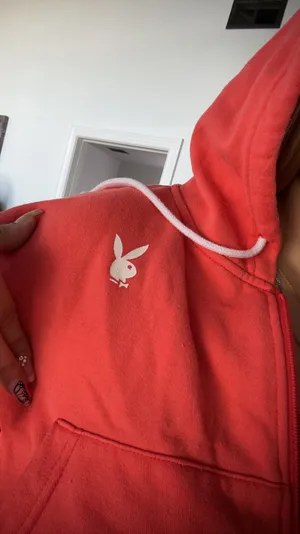 Playboy Coral Cropped Hoodie thumbnail 2