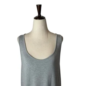 Fabletics Lliana Maxi Dress Women XXL Gray Racerback Side Slit‎ Athleisure Yoga thumbnail 4