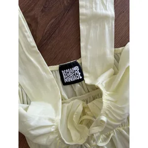 Reclaimed‎ Vintage western milkmaid tie front playsuit in yellow NWOT Sz XS ASOS thumbnail 2