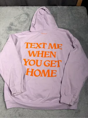 Lonely Ghost Lavender Pullover text me when you get home Hoodie XL thumbnail 10
