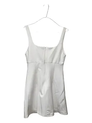 Alice + Olivia Mikaela Off White Square Neck Scuba Mini Dress NWT Size 8 thumbnail 4