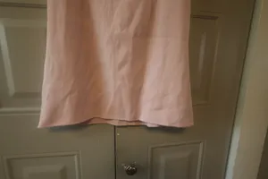 Shein sleeveless high neck low tie back mini short dress in light pink size small. thumbnail 4