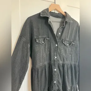 Tiered denim dress Black Size M thumbnail 2