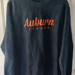 Auburn University Tigers Navy Thermal Sweatshirt W/ Thumb Holes Womens Sz Large thumbnail 1