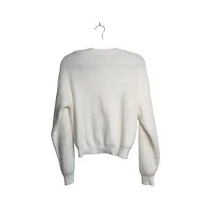 Lulus Ivory White Button Up Cropped Cardigan Sweater Knit thumbnail 6