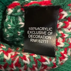 Blizzard Bay T-Rex Dinosaur Christmas Tree Ugly Sweater Red Green Womens Medium thumbnail 4