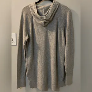 Prana Milani tunic size small. Waffle knit hooded sweater. Athletic grey NWT thumbnail 2