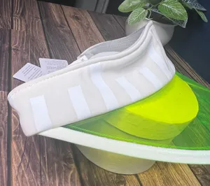 Lululemon Translucent Visor NWT Adjustable One Size (Green White) thumbnail 8