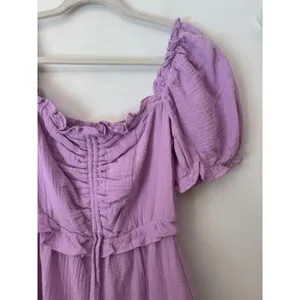 Show Me Your Mumu Sophie Mini Dress Bright Lilac Size XS Cotton Gauze thumbnail 6