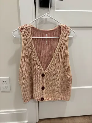 Free People Close To Me Vest Size Large thumbnail 2