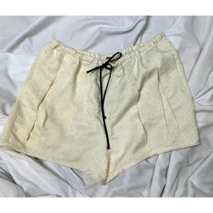 Free People Pearl Satin Shorts Drawstring Waist Tofu L thumbnail 7