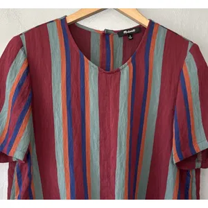 Madewell Striped Tie Front Top Size Medium Rosalinda Beachy Retro Summer Blouse thumbnail 2