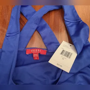 Guess Blue Sports Bra Size Medium thumbnail 4