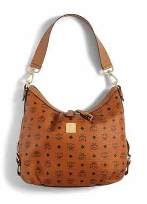 MCM Aren Hobo in Visetos Coated Canvas - Cognac thumbnail 1